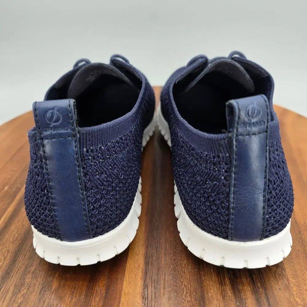 Cole Haan Zerogrand Shoes Womens 9 B Navy Stitchlite Knit Comfort Oxfords